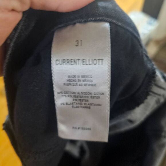 Current Elliott Black Boyfriend Straight Jeans Size 31 - Picture 10 of 10
